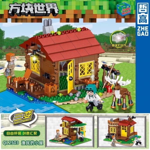 Bộ lắp ghép Ngôi nhà của ngư dân Zhe Gao QL2503 Ngôi Nhà Của Ngư Dân Thế Giới Khối Vuông 399 mảnh ghép, đồ chơi lắp ráp sáng tạo cho bé trai 6 tuổi, giá tốt.