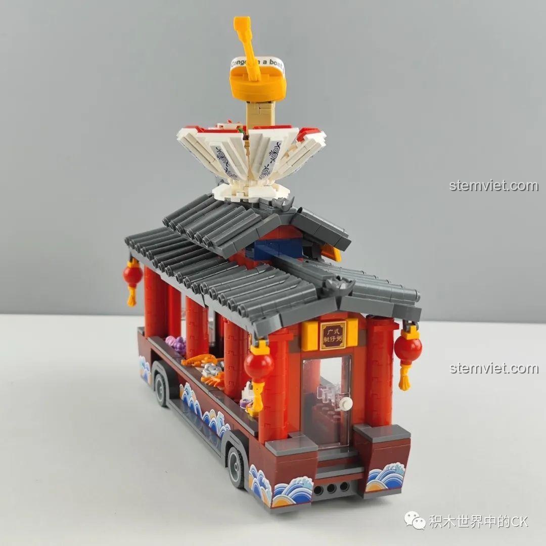 Mô hình hoàn chỉnh Zhe Gao Xe Cháo Thuyền Đường Phố 01004 từ góc nhìn trên cao khác