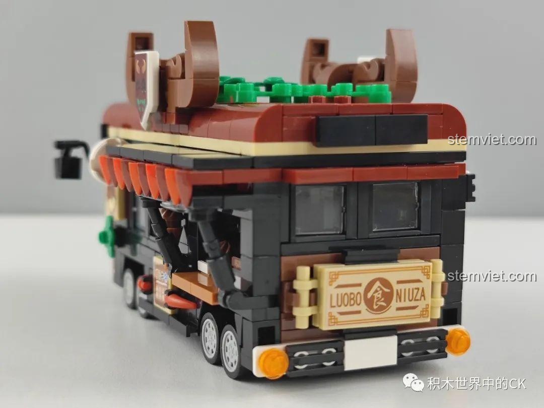 Mô hình hoàn chỉnh Zhe Gao Xe Lòng Bò Đường Phố 01003 nhìn từ phía sau