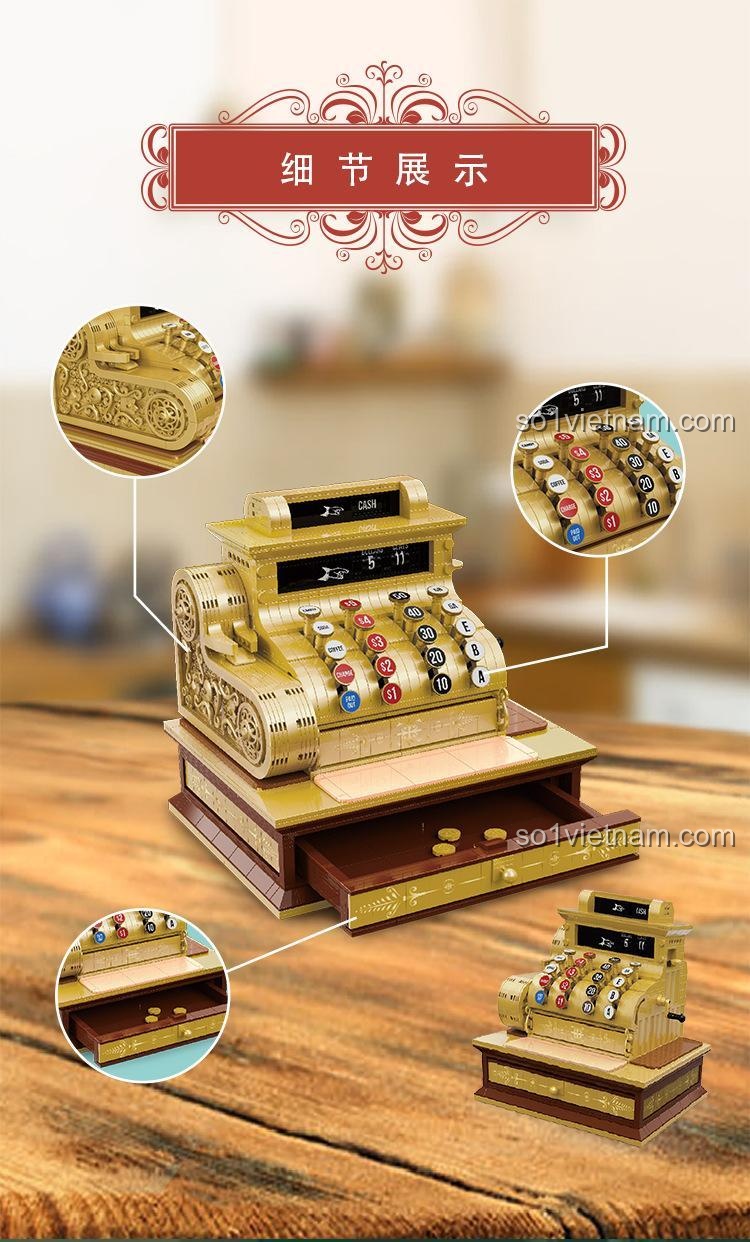 Chi tiết bàn phím máy thu ngân cổ điển ZHEGAO 00387