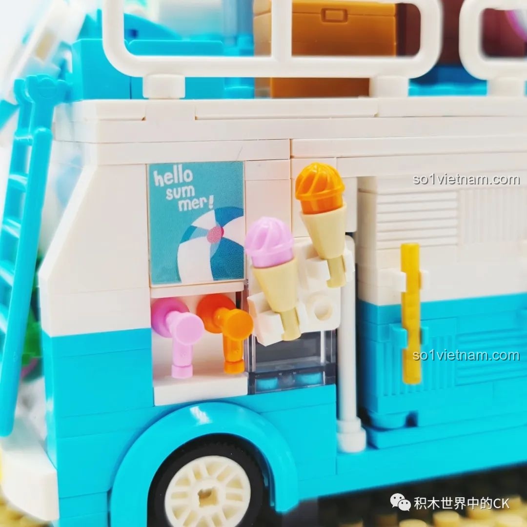 Chi tiết xe kem ZHEGAO 00415, bánh xe