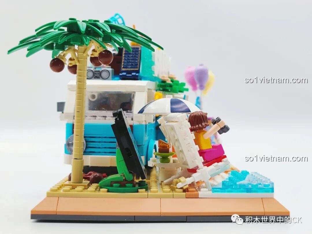 Chi tiết bãi biển ZHEGAO 00415, cây dừa