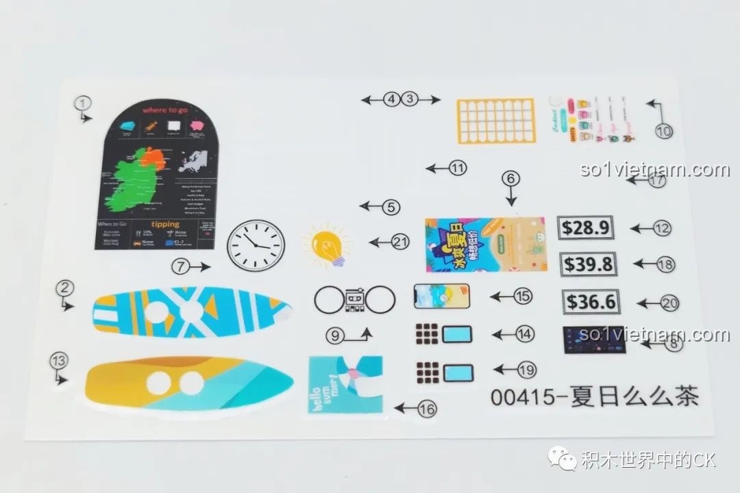 Quá trình lắp ráp bộ ZHEGAO 00415, chi tiết xe kem