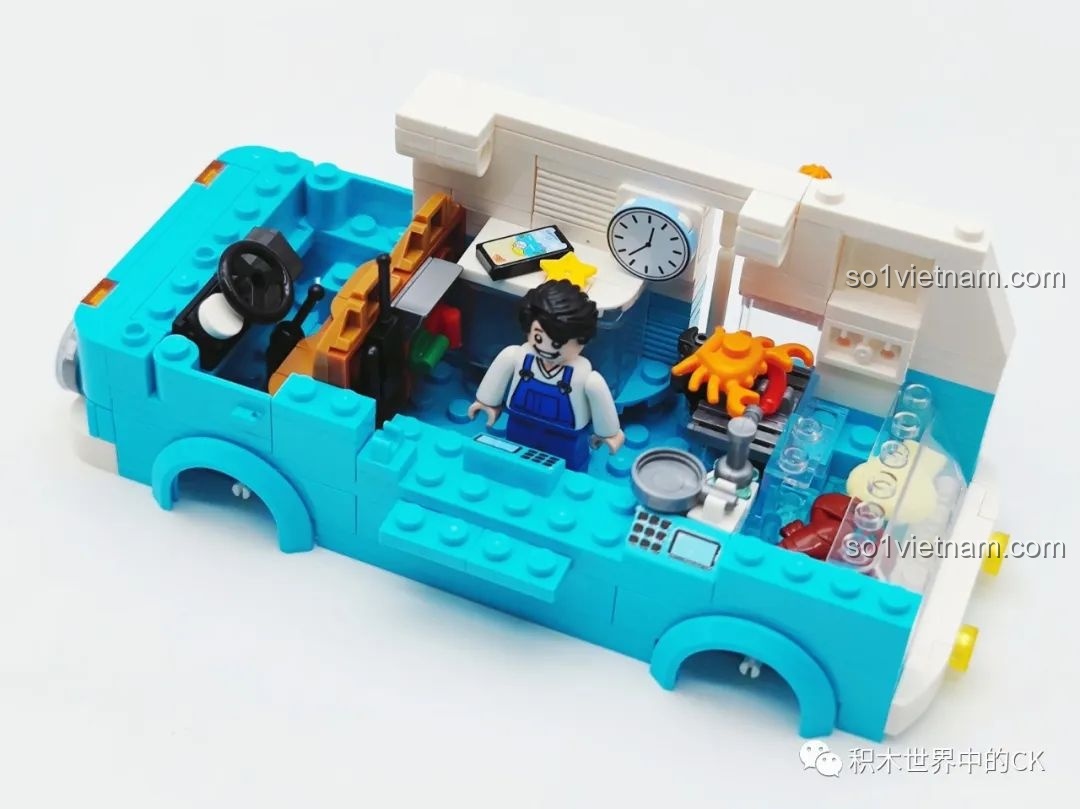 Thành phẩm bộ lắp ráp Xe Kem Hè ZHEGAO 00415 nhìn từ phía sau