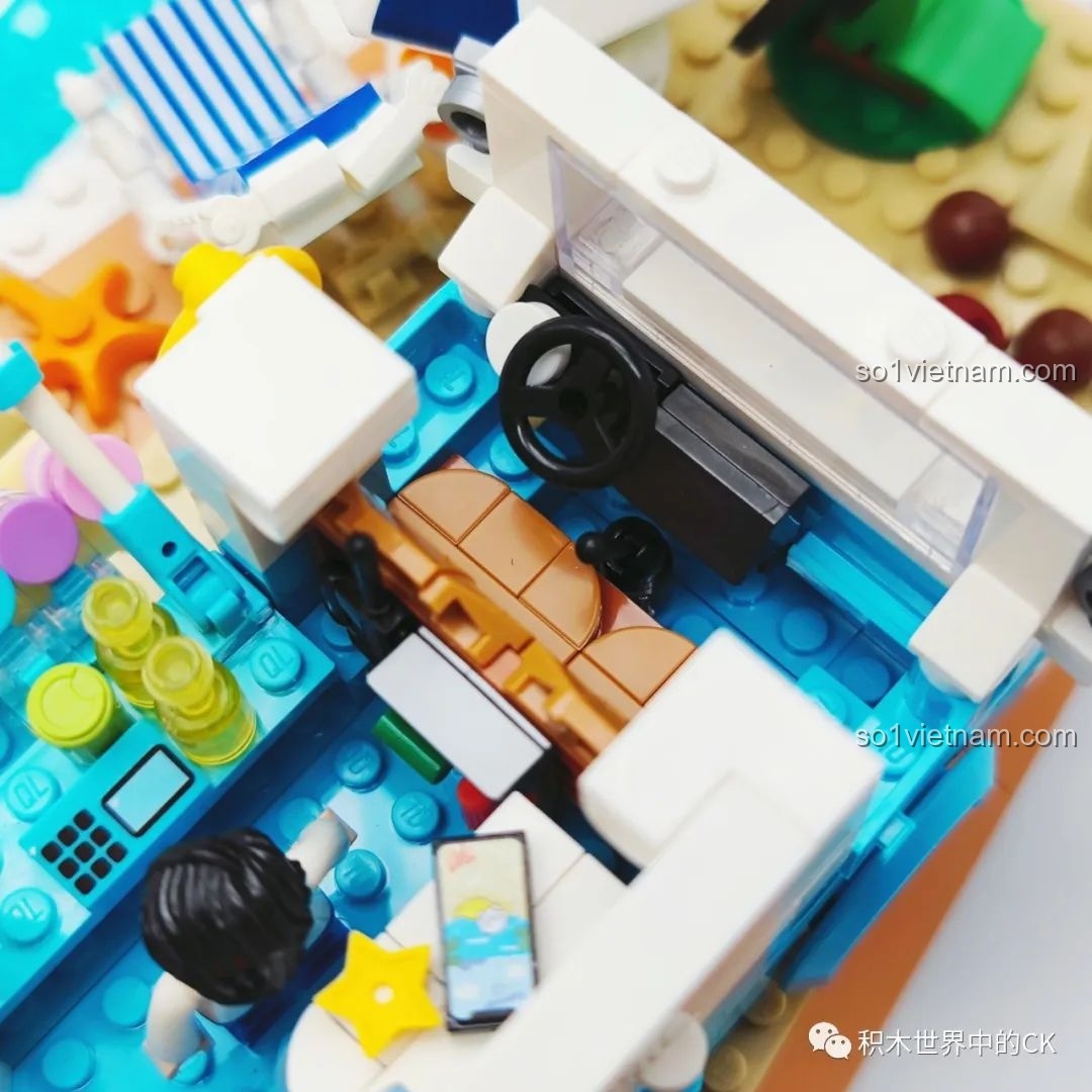 Tổng thể bộ lắp ráp Xe Kem Hè ZHEGAO 00415 nhìn từ xa