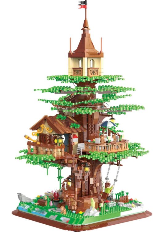 Chi tiết bộ lắp ghép Nhà Cây ZHEGAO 00416, đồ chơi mô hình sáng tạo cho bé trai và bé gái từ 6 tuổi, giá rẻ.
