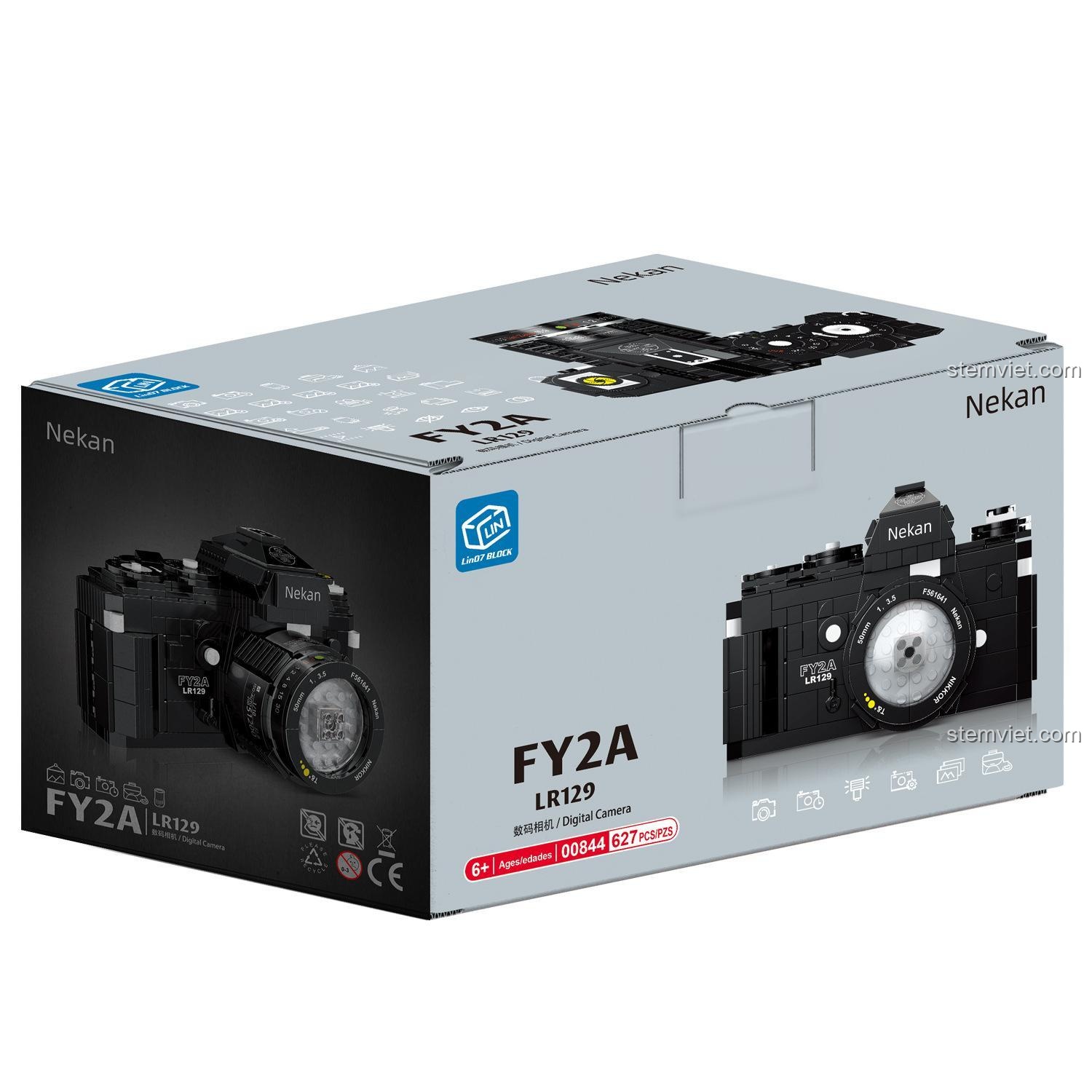 Hộp đồ chơi lắp ráp Máy ảnh đồ chơi Zhegao 00844, mô hình máy ảnh tỉ lệ 1:1, chất lượng cao cấp, phù hợp trẻ em 6 tuổi.