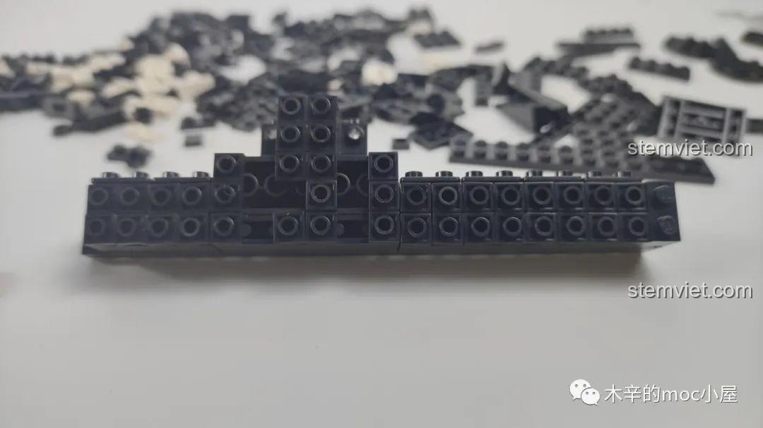 Góc nhìn khác của mô hình máy ảnh lắp ráp Zhegao 00844, Lin07 Block FY2A LR129, bộ xếp hình Máy ảnh đồ chơi.