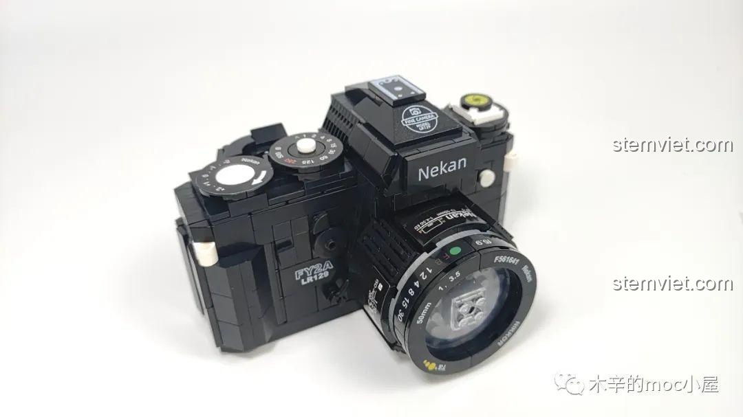 So sánh mô hình máy ảnh kỹ thuật số Zhegao 00844 với máy ảnh retro, đồ chơi lắp ráp 00844, mô hình máy ảnh Zhegao, máy ảnh kỹ thuật số Lin07 Block.
