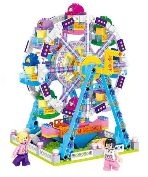 Bộ lắp ghép Vòng quay ngựa gỗ Công viên giải trí Zhegao 00878, đồ chơi mô hình Vòng quay khổng lồ cho bé trai và bé gái 6 tuổi, giá tốt