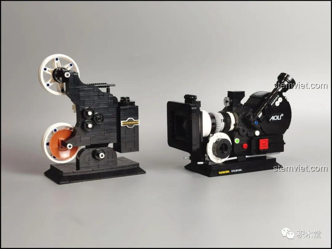 Lưu ý về độ khít của mảnh ghép khi lắp ráp bộ lắp ghép Zhegao 00907 Máy chiếu phim cổ điển, đồ chơi mô hình 907