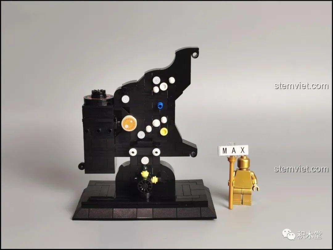 Thiết kế hộp màu sắc của bộ lắp ghép Zhegao 00907 Máy chiếu phim cổ điển, đồ chơi mô hình 436 mảnh