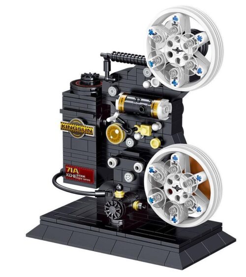 Bộ lắp ghép Máy chiếu phim cổ điển Zhegao 00907, đồ chơi mô hình máy chiếu phim vintage 436 mảnh, phù hợp cho bé trai và bé gái 6 tuổi, giá tốt