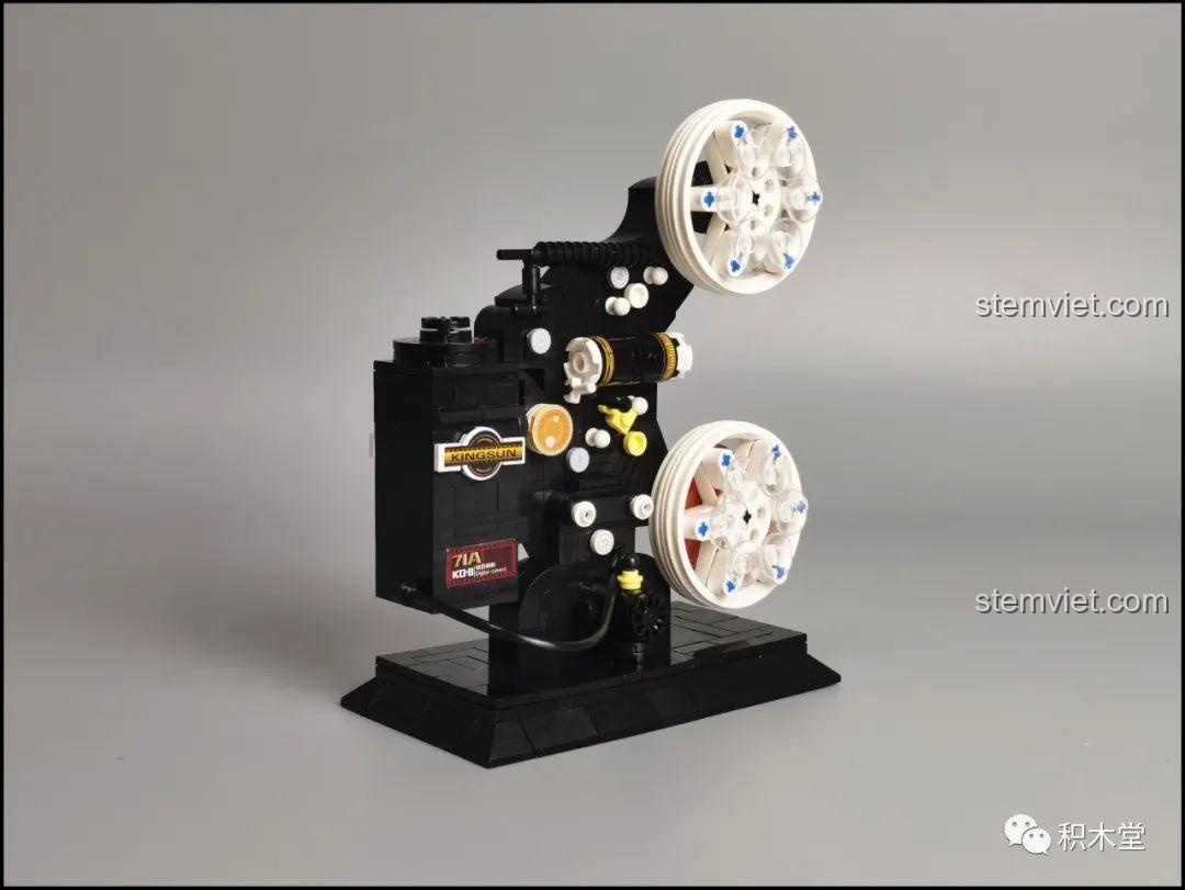 Sách hướng dẫn lắp ráp bộ lắp ghép Zhegao 00907 Máy chiếu phim cổ điển, đồ chơi mô hình 436 mảnh