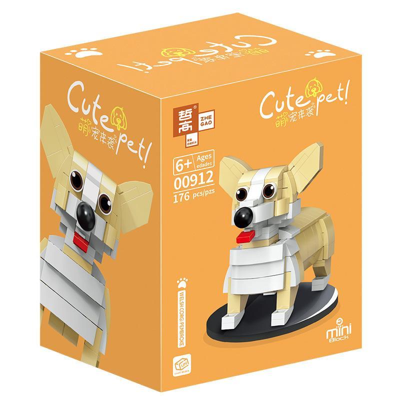 Bộ Lắp Ghép Chó Corgi Dễ Thương ZHEGAO 00912 - Hộp sản phẩm