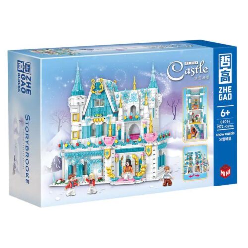 bộ lắp ghép Lâu đài Băng Tuyết ZHEGAO 01014, 1972 chi tiết, cho bé gái 6 tuổi, giá tốt, ảnh hộp sản phẩm