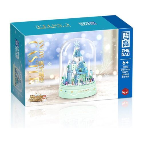 Bộ lắp ghép ZHEGAO 01042 Lâu đài Tuyết rơi hộp nhạc, đồ chơi mô hình ZHEGAO cho bé gái 6 tuổi, món quà giá tốt.