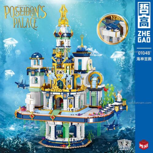 Hộp sản phẩm Cung điện Hải Thần ZHEGAO 01048