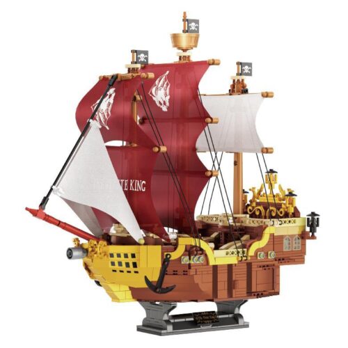 Mô hình bộ lắp ghép Tàu Hải Tặc Zhegao 653003 The King of Pirate với 920 mảnh, đồ chơi cho con trai 14 tuổi.