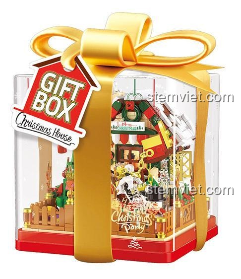 Hộp quà ZHEGAO 662023 Ngôi nhà Giáng Sinh, món quà ý nghĩa cho bé dịp Giáng Sinh