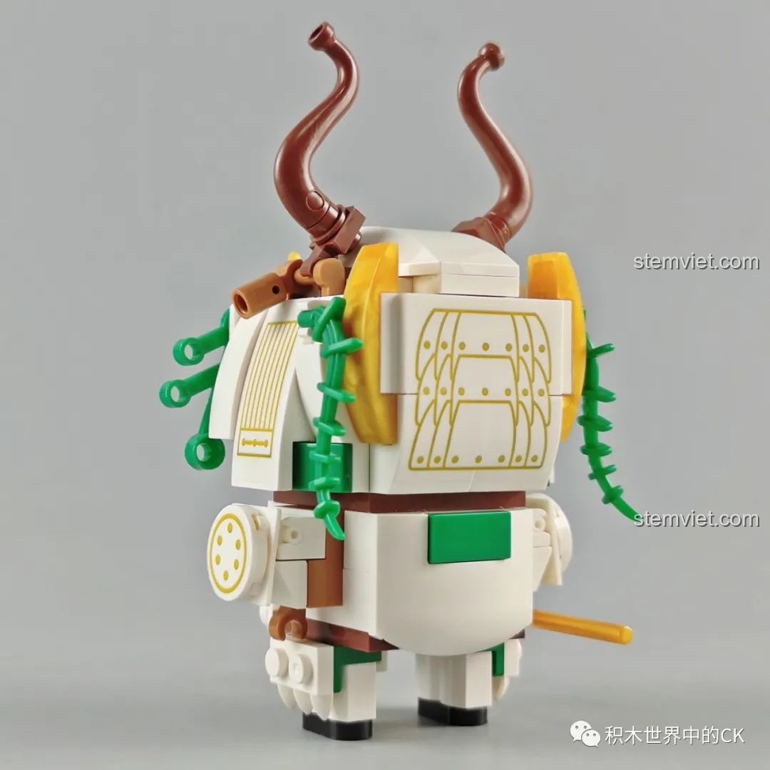 Mô hình Chiến Binh Hươu từ bộ lắp ráp Zhegao CW2001A Mô hình Samurai Thú Cưng, chụp tổng thể.