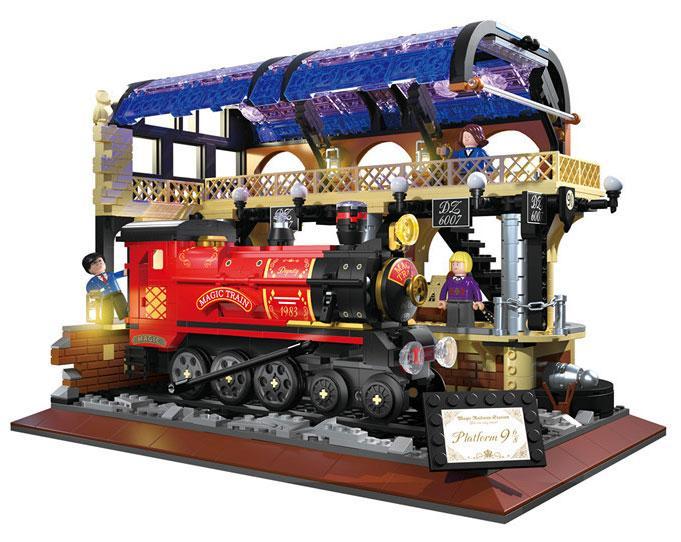 Bộ lắp ghép Ga Tàu Hỏa Ma Thuật ZHEGAO DZ6007, đồ chơi mô hình Ga Tàu Hỏa Harry Potter cho bé trai và bé gái 6 tuổi, giá tốt