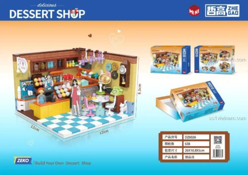 Mô hình Tiệm Bánh Ngọt ZHEGAO DZ6026