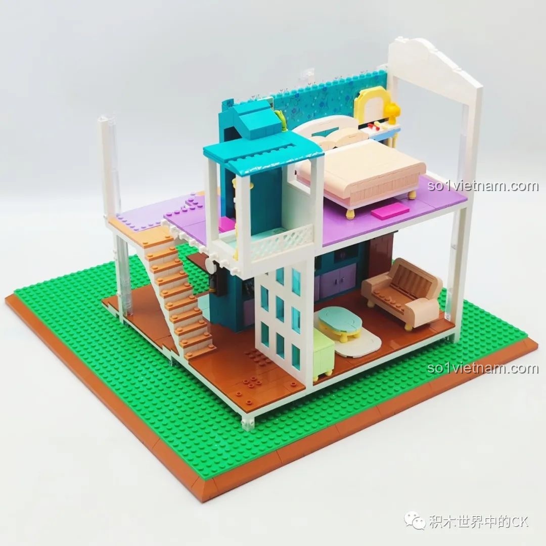 Lắp ráp khu vực phòng ngủ tầng 2 ZHEGAO DZ6110 Biệt thự Ánh Dương