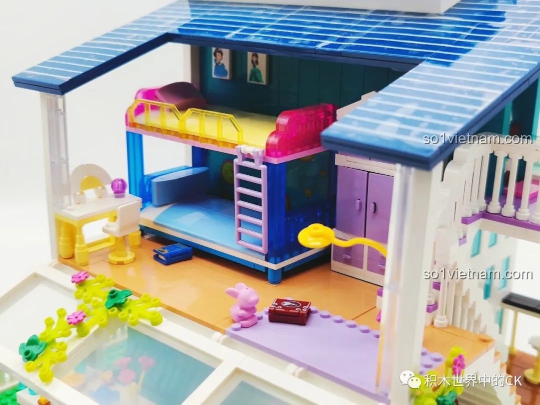 Chi tiết phòng ngủ tầng trên ZHEGAO DZ6110 Biệt thự Ánh Dương