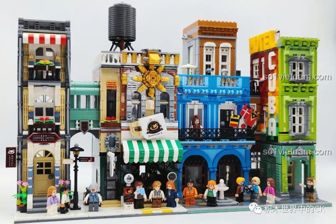 Cận cảnh chi tiết mặt tiền tầng 1 của ZHEGAO DZ6113 Khách sạn Cà phê, bao gồm cửa ra vào và biển hiệu.