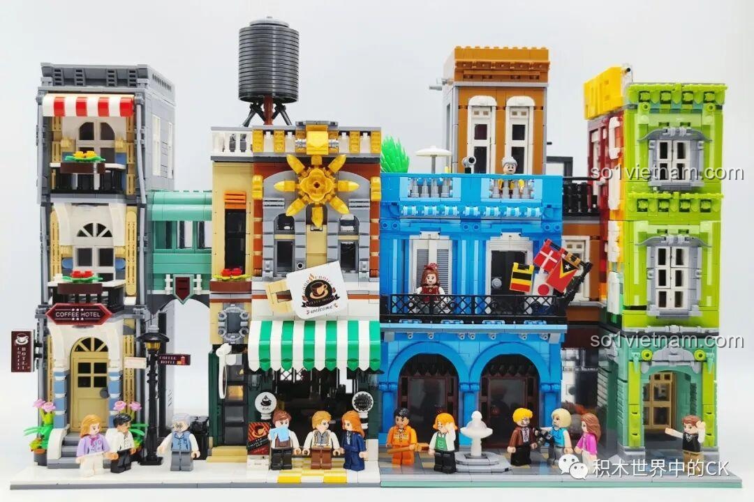 Cận cảnh chi tiết mặt tiền tầng 1 của ZHEGAO DZ6113 Khách sạn Cà phê, bao gồm cửa ra vào và biển hiệu.