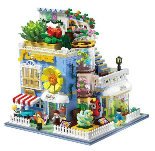 Bộ lắp ghép ZHEGAO DZ6120 Cửa hàng cây mọng nước 2091 mảnh ghép, kiến trúc tinh xảo, 4 minifigures, đồ chơi mô hình giá tốt cho bé gái 6 tuổi.