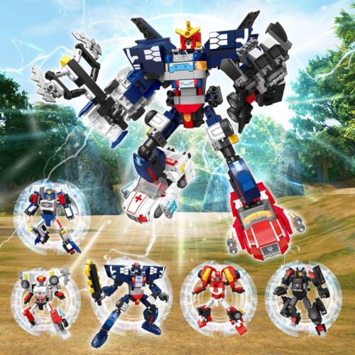 Bộ lắp ráp ZHEGAO KB2001 Robot hợp thể PentaStorm X từ phim Hello Carbot, đồ chơi cho bé trai 6 tuổi.