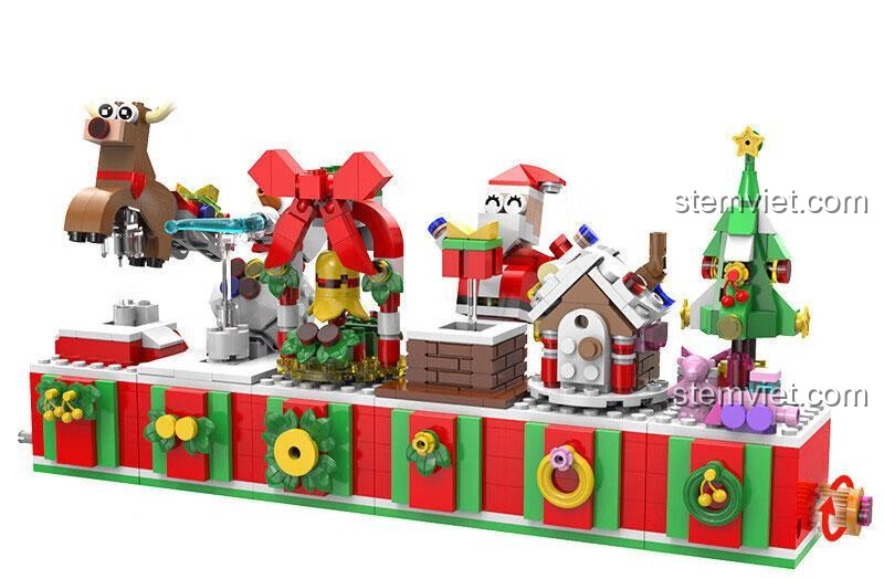 Hộp sản phẩm mô hình Nhà Bánh Gừng ZHEGAO LN7063-1 với 132 mảnh ghép, một phần của bộ đồ chơi mô hình ZHEGAO.