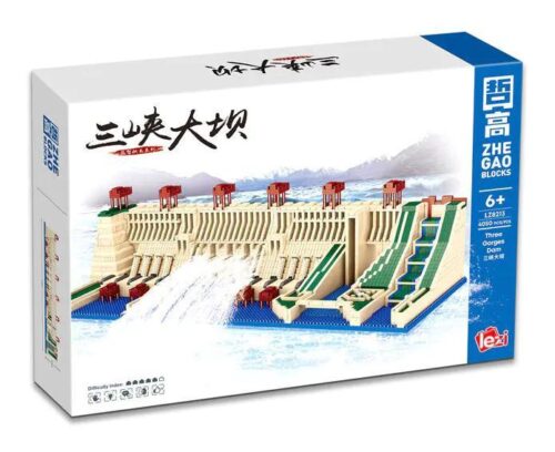Hộp sản phẩm bộ đồ chơi lắp ráp ZHEGAO LZ8213 mô hình Đập Tam Hiệp 4050 mảnh ghép
