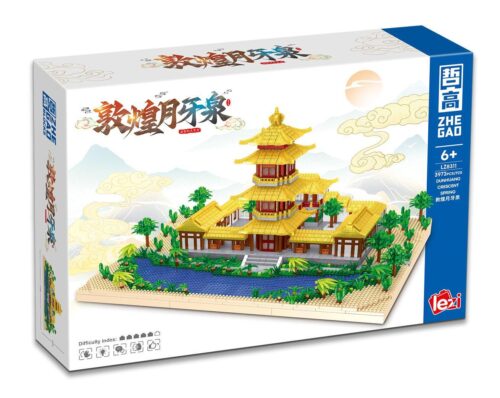 Hộp bộ lắp ghép Suối Trăng Khuyết Đôn Hoàng ZHEGAO LZ8311, đồ chơi mô hình kiến trúc tinh xảo cho bé trai và bé gái 6 tuổi, giá tốt.