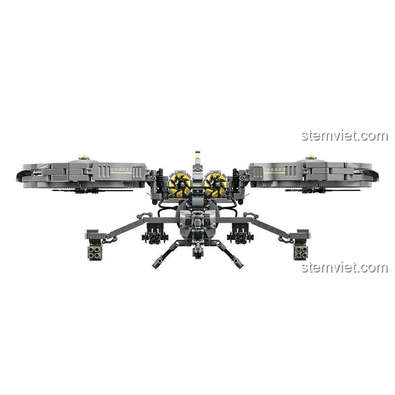 đồ chơi lắp ráp Ghost Helicopter ZHEGAO 5001, mô hình máy bay trực thăng trong phim Avatar cho con trai.
