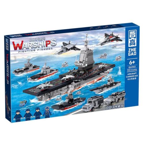 Bộ lắp ghép Tàu Sân Bay 003 ZHEGAO QL0163 giá tốt cho con trai 6 tuổi, mô hình hàng không mẫu hạm Phúc Kiến chi tiết cao