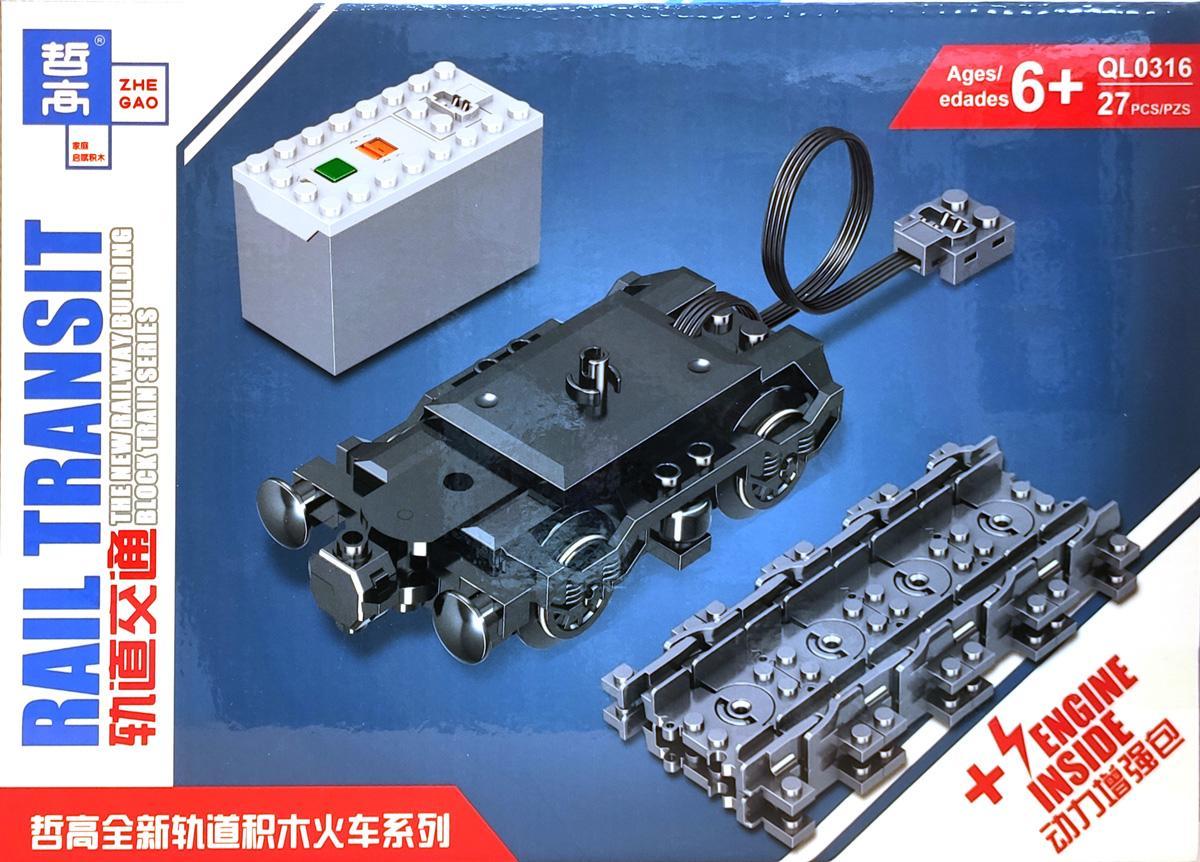 ZHEGAO QL0316 bộ đồ chơi tàu hỏa động lực tăng cường