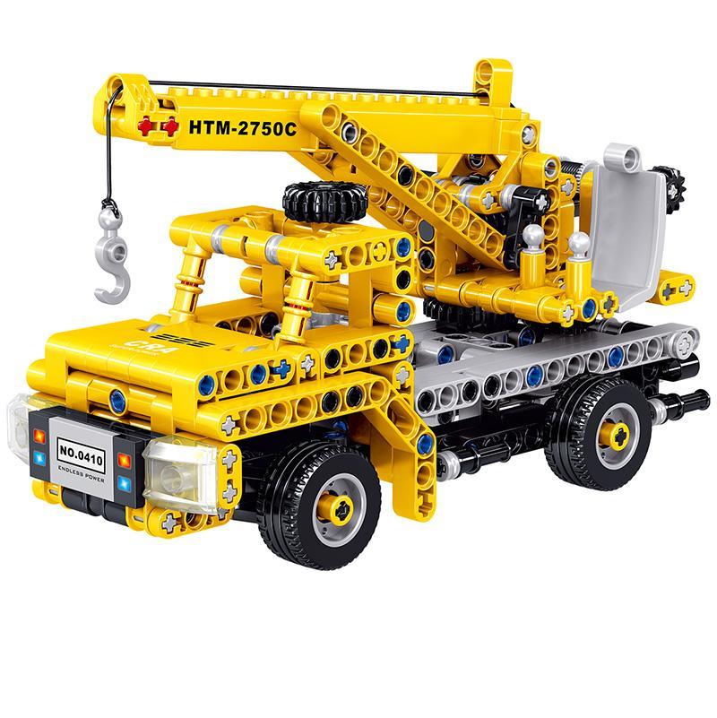 Xe cẩu ZHEGAO QL0410 bộ đồ chơi kỹ thuật