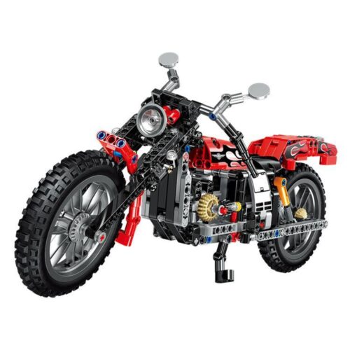 Bộ lắp ráp Mô tô Harley Zhegao QL0412 400 mảnh màu đỏ đen, đồ chơi mô hình xe máy Harley cho bé trai 6 tuổi phát triển tư duy, giá tốt