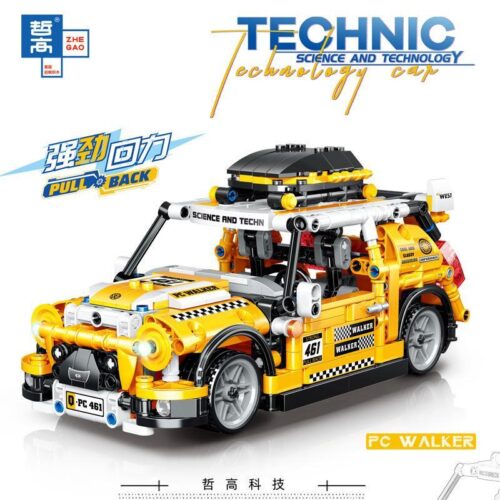 Bộ lắp ráp Xe Đua Rally PC Walker Zhegao QL0461 màu vàng, đồ chơi cho bé trai 6 tuổi, giá rẻ.