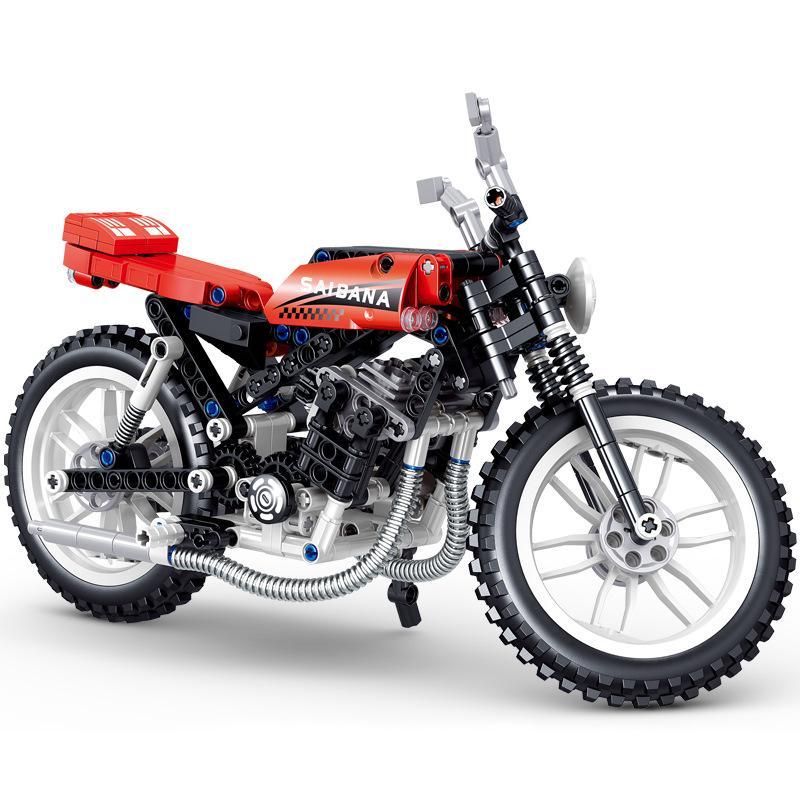 bộ lắp ráp Xe Mô Tô Địa Hình Zhegao QL0480, đồ chơi mô hình Mô Tô Cạnh Tranh, dành cho bé trai 6 tuổi, giá tốt