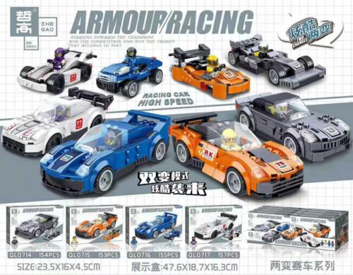 Bộ lắp ghép Xe Đua Biến Hình Armour Racing QL0715 Zhegao, đồ chơi mô hình xe đua 2 kiểu cho con trai 6 tuổi, giá tốt.