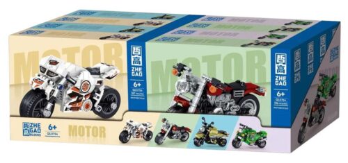 Hộp sản phẩm bộ đồ chơi lắp ráp xe máy ZHEGAO QL0754