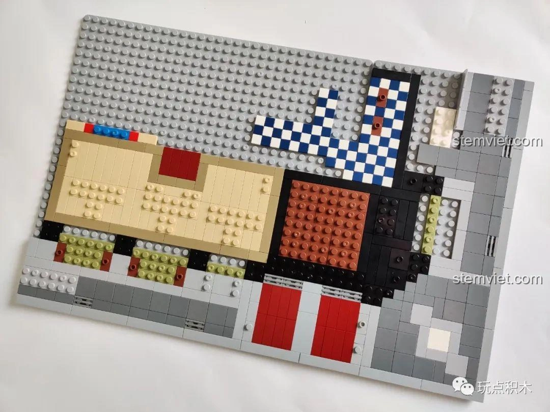 Cấu trúc nền tảng ban đầu của bộ ZHEGAO QL0920 Nhà Hàng Lãng Mạn, hình thành các khu vực chính.