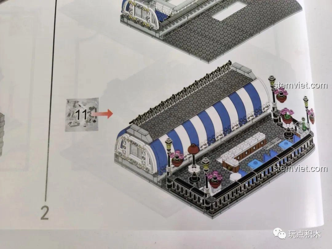 Tổng quan sách hướng dẫn lắp ráp của bộ ZHEGAO QL0920 Nhà Hàng Lãng Mạn, với các bước rõ ràng.