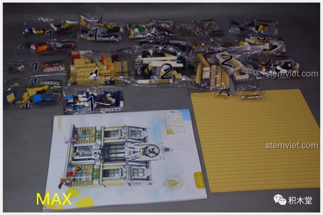 Sách hướng dẫn lắp ráp của bộ ZHEGAO QL0922 Trung tâm Thương mại Châu Âu.