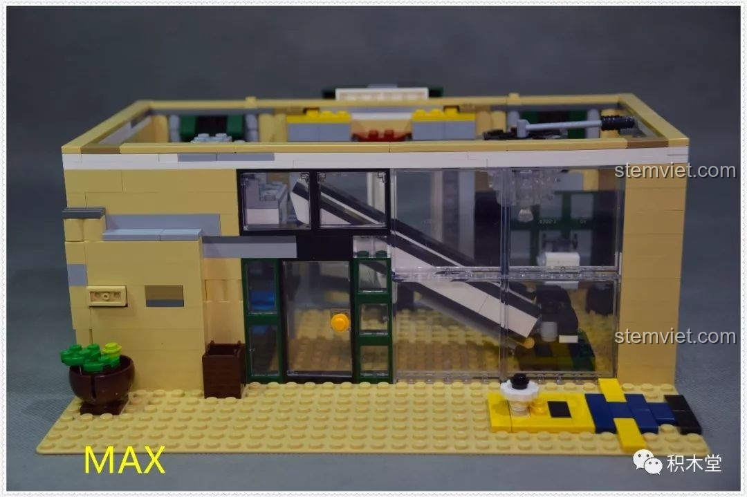 Chi tiết mảnh ghép không chắc chắn trong bộ ZHEGAO QL0922 Trung tâm Thương mại Châu Âu.