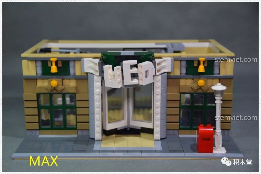 Chi tiết mảnh ghép không chắc chắn trong bộ ZHEGAO QL0922 Trung tâm Thương mại Châu Âu.